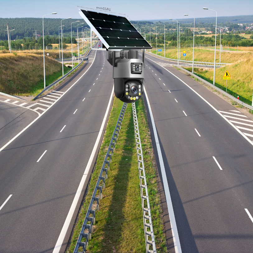 Merchills 4G Solar PTZ CCTV Camera – Dual-Lens, Auto-Tracking, 24/7 Video Monitoring, NAS-Ready Outdoor Security for Farms, Airports & Highways with 3-Year Warranty